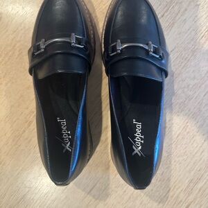 Xappeal Women’s Black Loafers with Metallic Buckle. Never worn! Brand new!